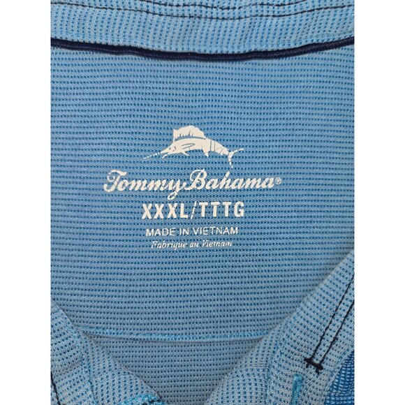 Tommy Bahama Mens Blue Polo XXXL Tencel/Polyester Blend - Picture 5 of 9